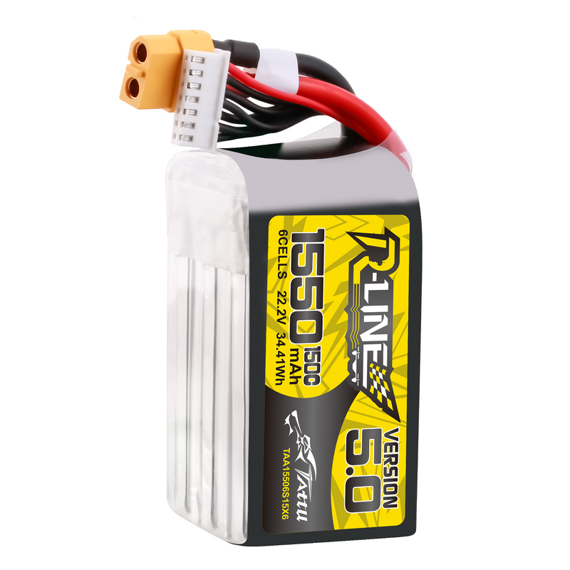 Tattu 1550mAh 6S 150C 22,2V LiPo-batteri – XT60 kontakt – R-Line 5,0