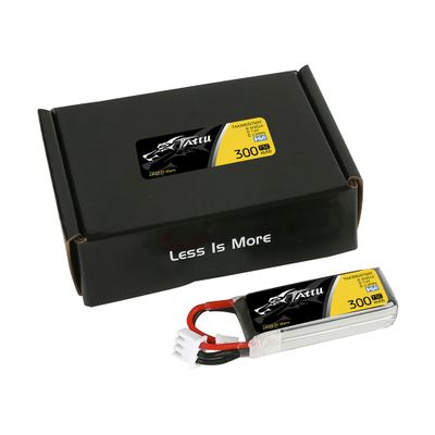 Tattu 300mAh 2S 75C 7,6V(HV) LiPo-batteri – JST-PHR kontakt – FPV Classic