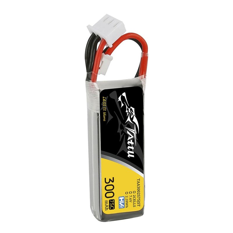 Tattu 300mAh 2S 75C 7,6V(HV) LiPo-batteri – JST-PHR kontakt – FPV Classic