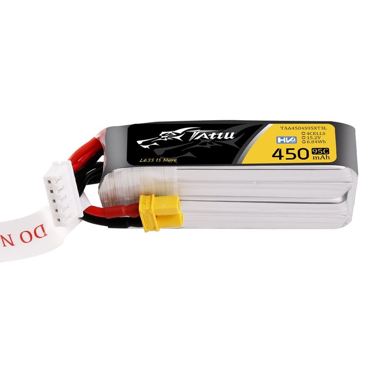 Tattu 450mAh 4S 95C 15,2V(HV) LiPo-batteri – XT30 kontakt – FPV Classic