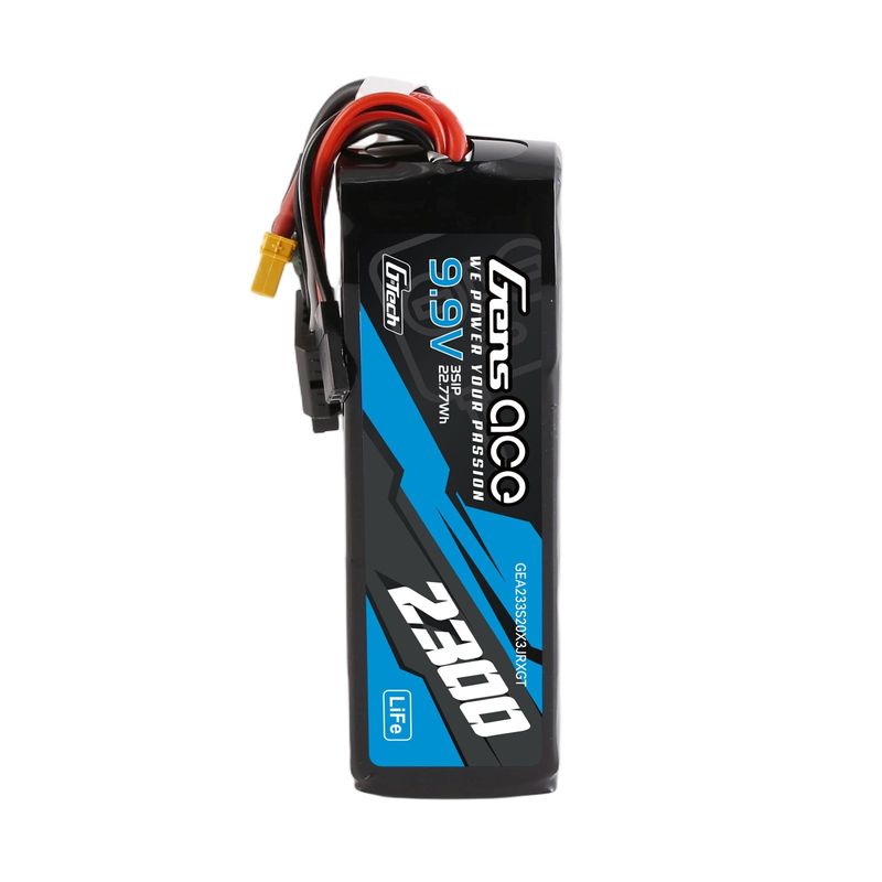 Gens ace 2300mAh 3S 20C 9,9V LiFe-batteri – XT30 kontakt – sändare/mottagare