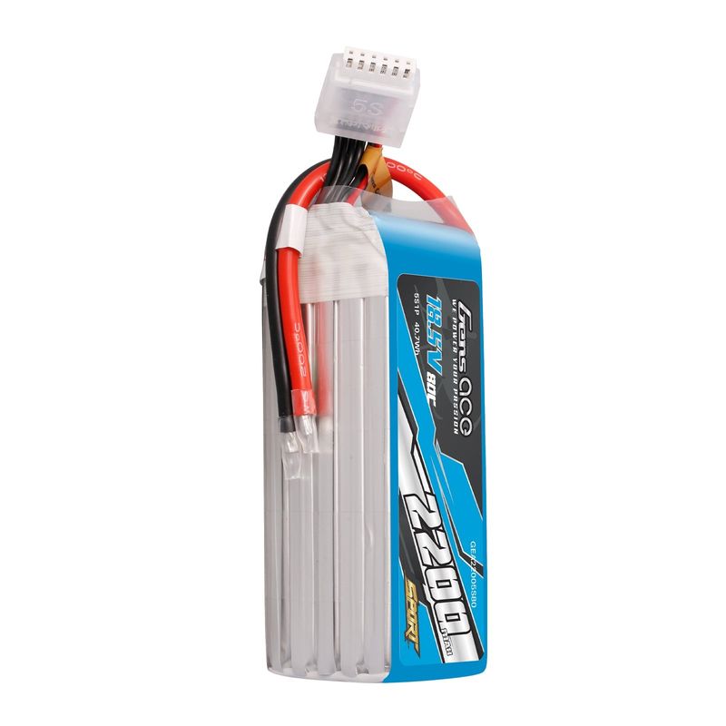 Gens ace 2200mAh 5S 80C 18,5V LiPo-batteri – utan kontakt – Sport (F5B / F2B)