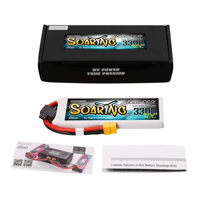 Gens ace Soaring 3300mAh 2S 7,4V 30C LiPo-batteri med XT60 – produktbild 5