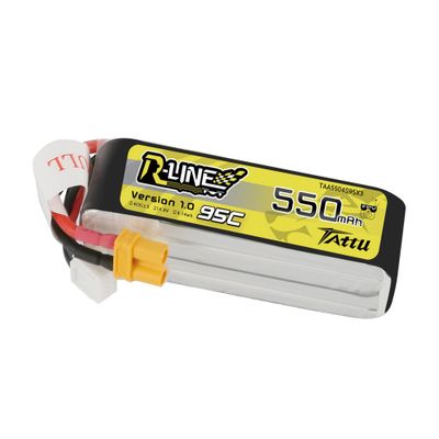 Tattu 550mAh 4S 95C 14,8V LiPo-batteri – XT30 kontakt – R-Line 1,0