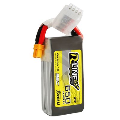 Tattu 650mAh 3S 95C 11,1V LiPo-batteri – XT30 kontakt – R-Line 1,0