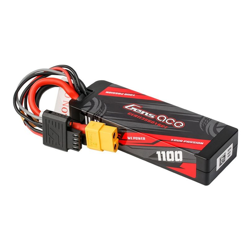 Gens ace 1100mAh 3S 60C 11,1V LiPo-batteri – Hardcase – XT60 kontakt – Car Classic