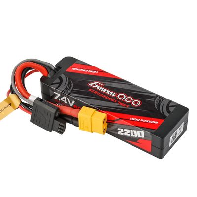 Gens ace 2200mAh 2S 60C 7,4V LiPo-batteri – Hardcase – XT60 kontakt – Car Classic