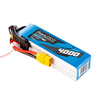 Gens ace 4000mAh 6S 60C 22,2V LiPo-batteri – XT90 kontakt – Heli