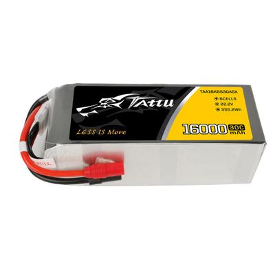 Tattu 16000mAh 6S 30C 22,2V LiPo-batteri – AS150+XT150 kontakt – UAV Classic