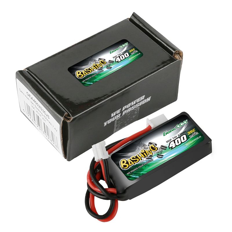 Gens ace 400mAh 2S 35C 7,4V LiPo-batteri – JST-PHR kontakt – Bashing (utan G-Tech)