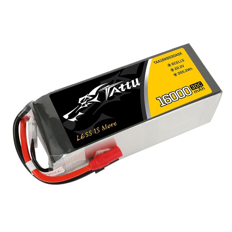 Tattu 16000mAh 6S 30C 22,2V LiPo-batteri – AS150+XT150 kontakt – UAV Classic