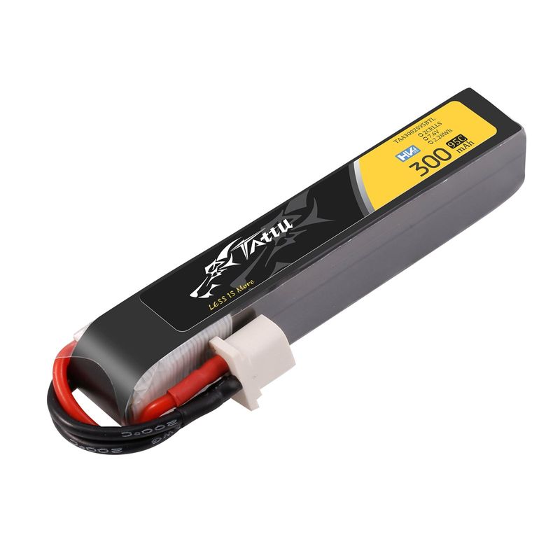 Tattu 300mAh 2S 95C 7,6V(HV) LiPo-batteri – BT 3,0 kontakt – FPV Classic