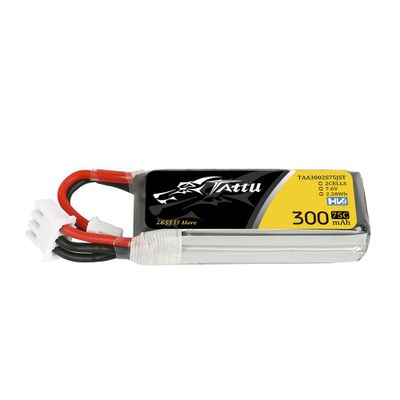 Tattu 300mAh 2S 75C 7,6V(HV) LiPo-batteri – JST-PHR kontakt – FPV Classic