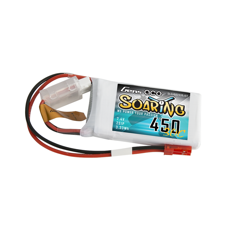 Gens ace Soaring 450mAh 2S 7,4V 30C LiPo-batteri med JST-SYP – produktbild 4
