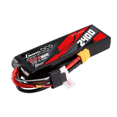 Gens ace 2400mAh 3S 60C 11,1V LiPo-batteri – XT60 kontakt – Car Classic