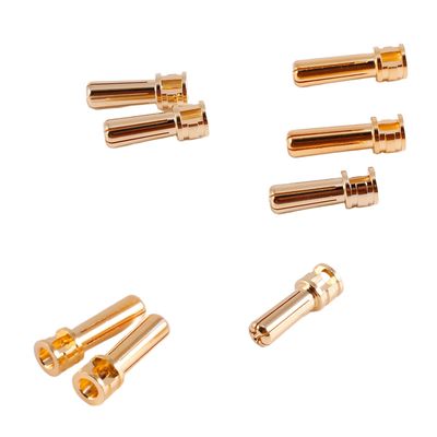 Gens ace 5,0mm bulletkontakter 8st (4x 19,5mm + 4x 22mm)