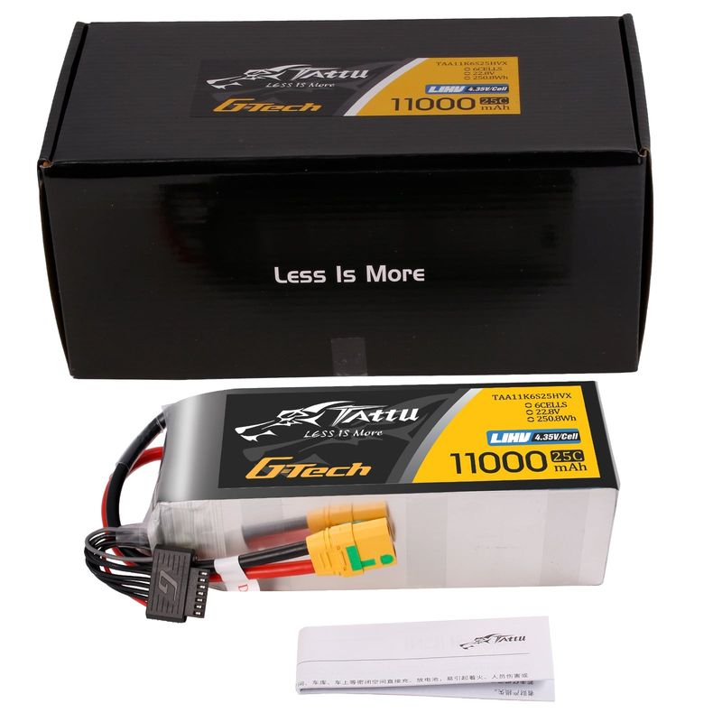 Tattu 11000mAh 6S 25C 22,8V(HV) LiPo-batteri – XT90-S kontakt – UAV Classic