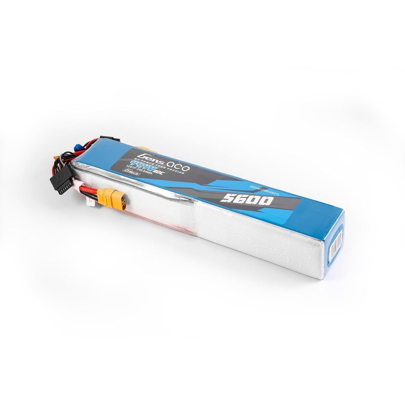 Gens ace 5600mAh 12S 80C 44,4V LiPo-batteri – XT90 kontakt – Heli