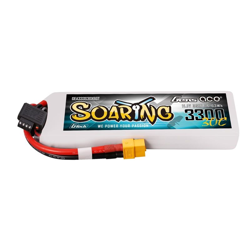 Gens ace Soaring 3300mAh 3S 11,1V 30C LiPo-batteri med XT60 – produktbild 1