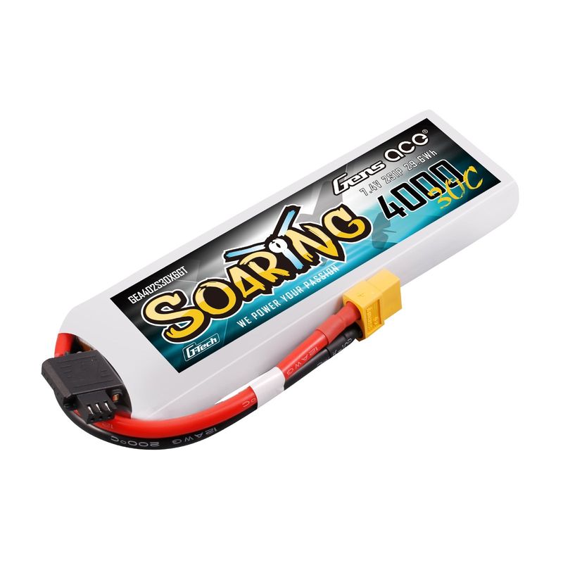 Gens ace Soaring 4000mAh 2S 7,4V 30C LiPo-batteri med XT60 – produktbild 2
