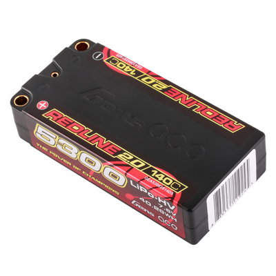 Gens ace 5300mAh 2S 140C 7,6V(HV) Shorty LiPo-batteri – 5,0mm bullet – Redline