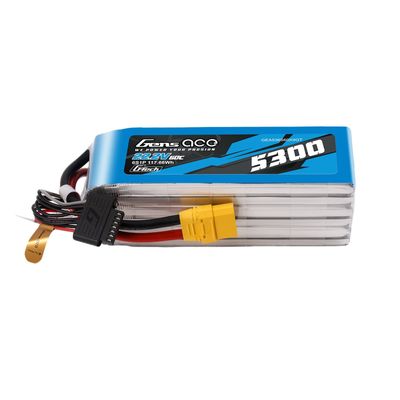 Gens ace 5300mAh 6S 60C 22,2V LiPo-batteri – XT90 kontakt – Heli