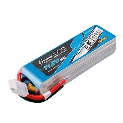 Gens ace 3300mAh 4S 80C 14,8V LiPo-batteri – utan kontakt – Sport (F5B)