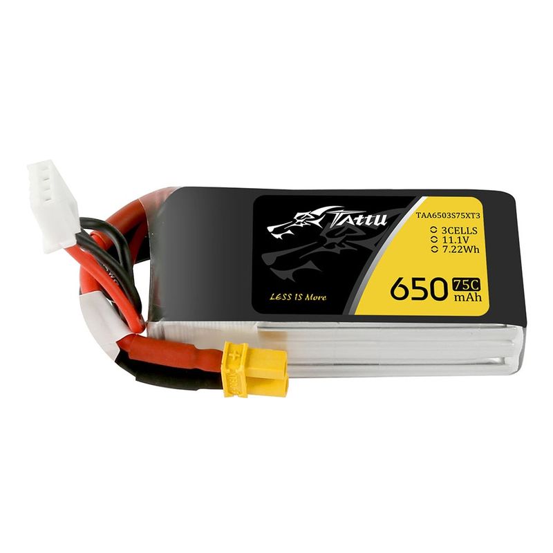 Tattu 650mAh 3S 75C 11,1V LiPo-batteri – XT30 kontakt – FPV Classic