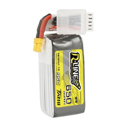 Tattu 650mAh 4S 95C 14,8V LiPo-batteri – XT30 kontakt – R-Line 1,0