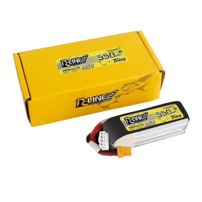 Tattu 550mAh 3S 95C 11,1V LiPo-batteri – XT30 kontakt – R-Line 1,0