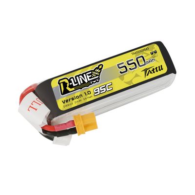 Tattu 550mAh 4S 95C 14,8V LiPo-batteri – XT30 kontakt – R-Line 1,0