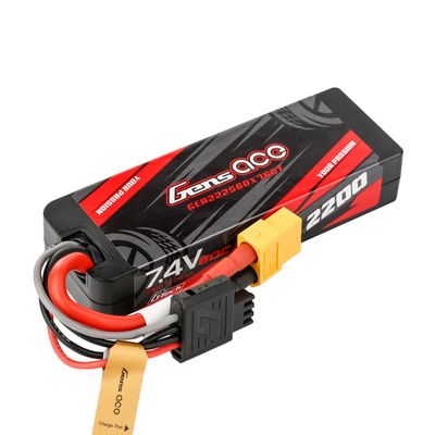 Gens ace 2200mAh 2S 60C 7,4V LiPo-batteri – Hardcase – XT60 kontakt – Car Classic