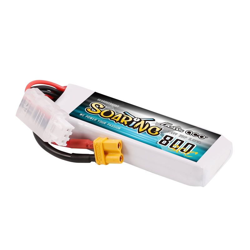 Gens ace Soaring 800mAh 2S 7,4V 30C LiPo-batteri med XT30 – produktbild 3