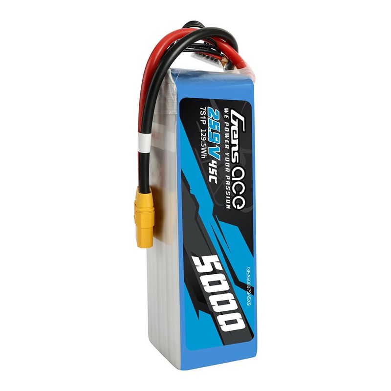 Gens ace 5000mAh 7S 45C 25,9V LiPo-batteri – XT90 kontakt – Heli