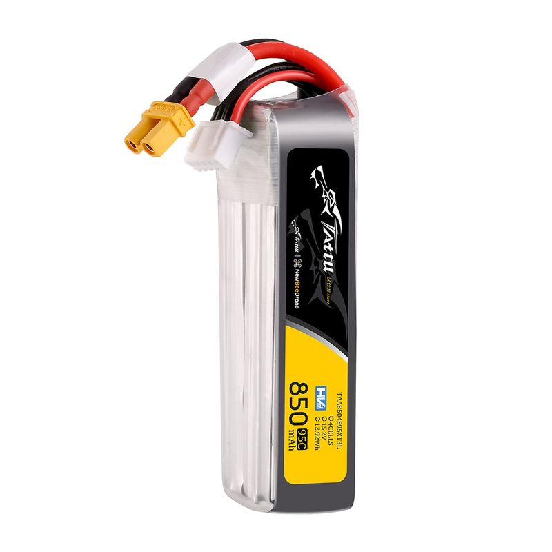 Tattu 850mAh 4S 95C 15,2V(HV) Long LiPo-batteri – XT30U-F kontakt – FPV Classic