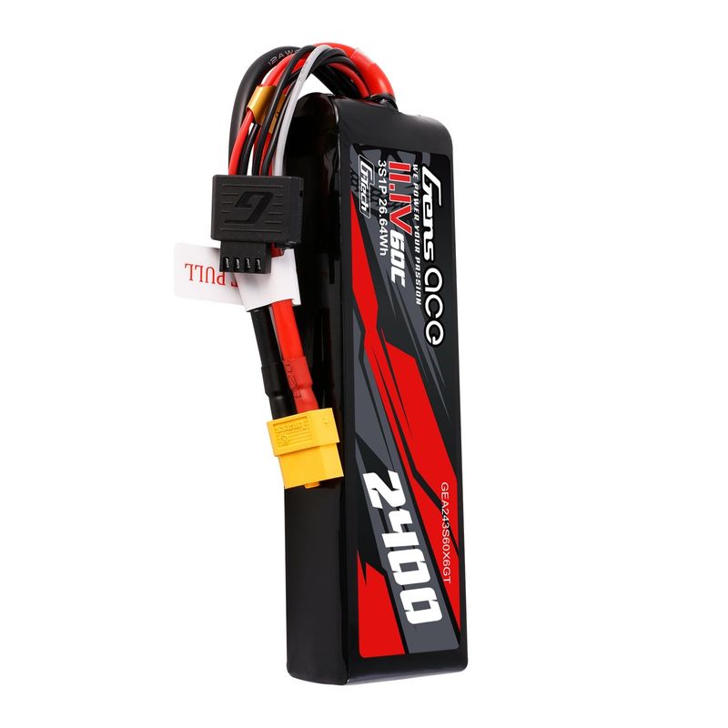 Gens ace 2400mAh 3S 60C 11,1V LiPo-batteri – XT60 kontakt – Car Classic