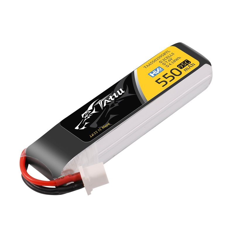 Tattu 550mAh 2S 95C 7,6V(HV) LiPo-batteri – BT 3,0 kontakt – FPV Classic