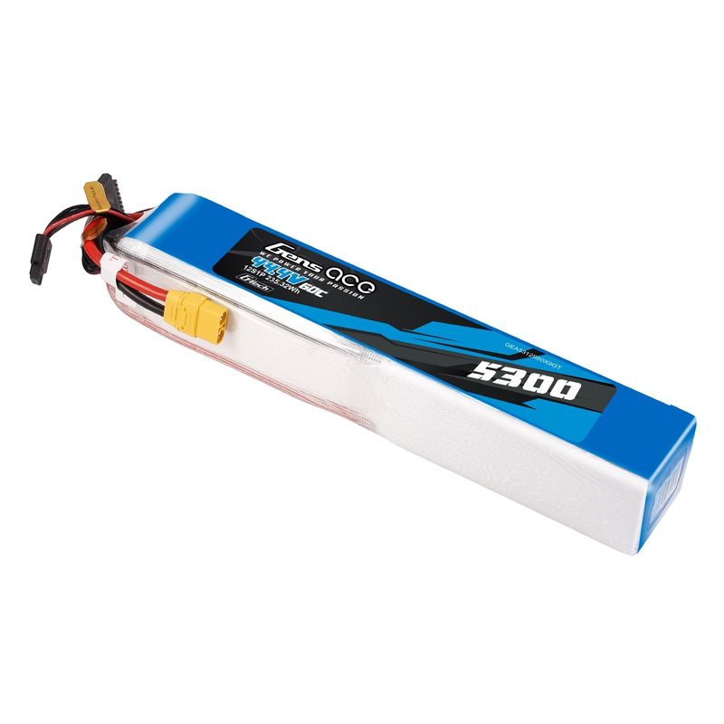 Gens ace 5300mAh 12S 60C 44,4V LiPo-batteri – XT90 kontakt – Heli
