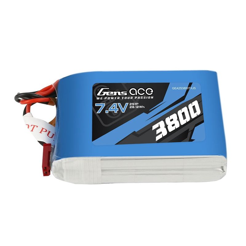 Gens ace 3800mAh 2S 7,4V LiPo-batteri – JST-SYP kontakt – sändare/mottagare