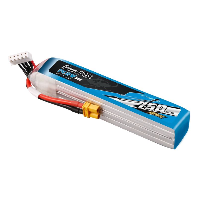 Gens ace 750mAh 4S 80C 14,8V LiPo-batteri – XT30 kontakt – Sport (F5J)