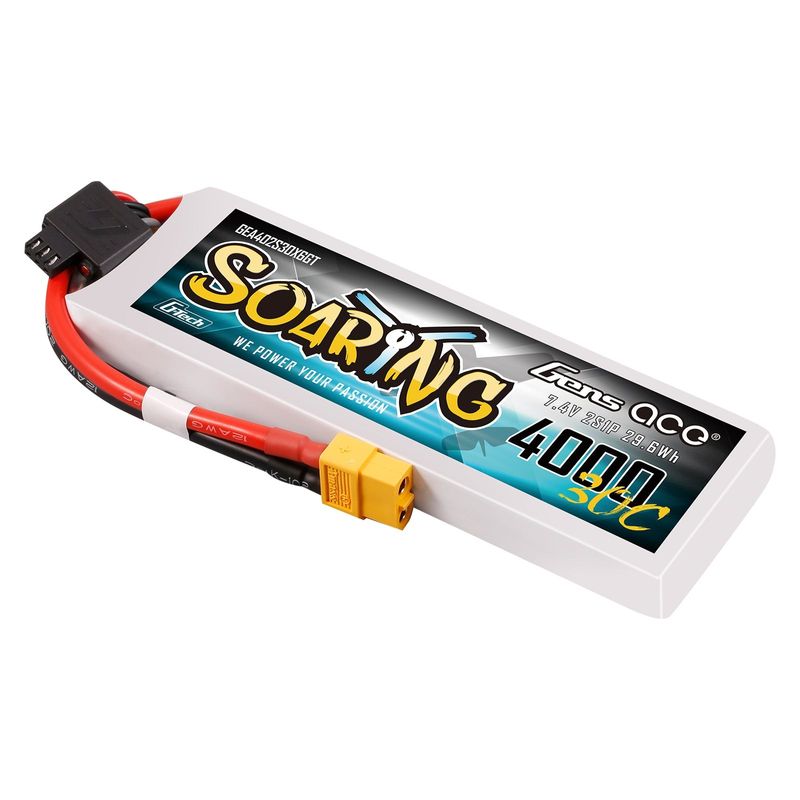 Gens ace Soaring 4000mAh 2S 7,4V 30C LiPo-batteri med XT60 – produktbild 3