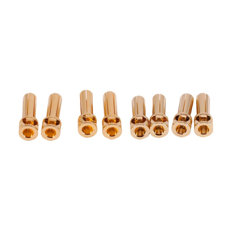 Gens ace 5,0mm bulletkontakter 8st (4x 19,5mm + 4x 22mm)