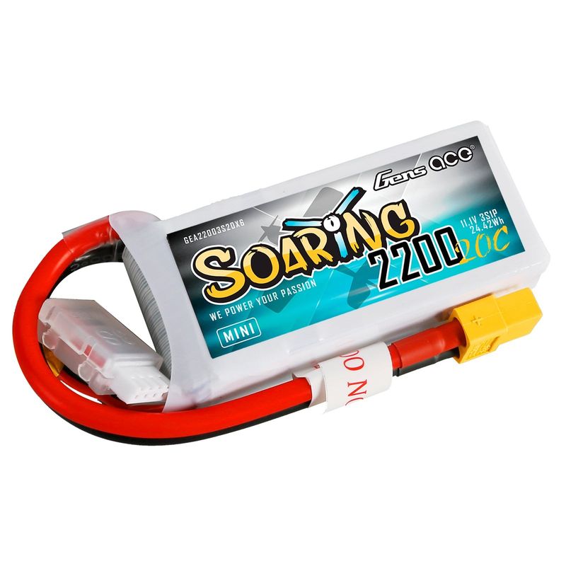 Gens ace Soaring 2200mAh 3S 11,1V 20C LiPo-batteri med XT60 – produktbild 3
