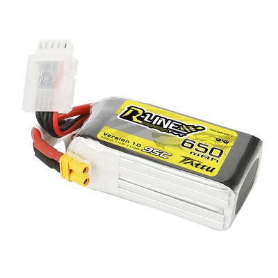Tattu 650mAh 4S 95C 14,8V LiPo-batteri – XT30 kontakt – R-Line 1,0