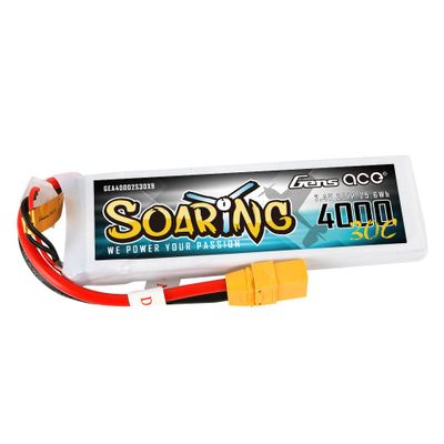 Gens ace Soaring 4000mAh 2S 7,4V 30C LiPo-batteri med XT90 – produktbild 1