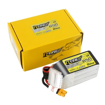 Tattu 650mAh 6S 95C 22,2V LiPo-batteri – XT30U-F kontakt – R-Line 1,0