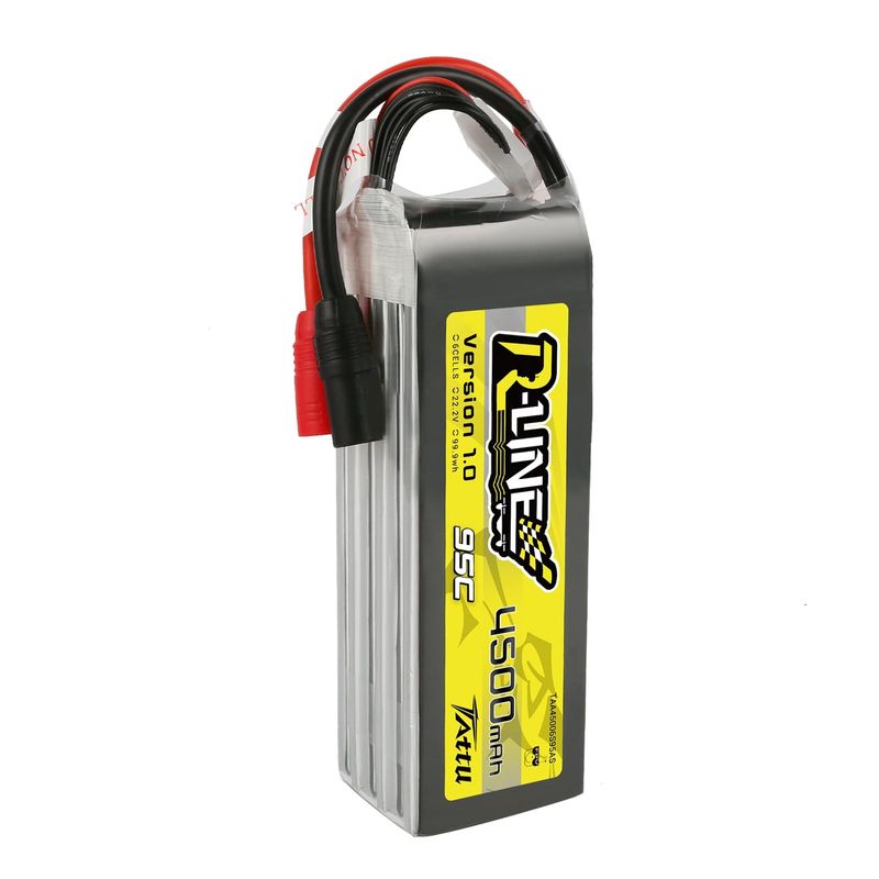 Tattu 4500mAh 6S 95C 22,2V LiPo-batteri – AS150 kontakt – R-Line 1,0