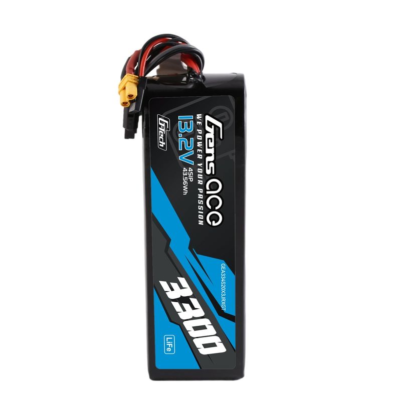 Gens ace 3300mAh 4S 20C 13,2V LiFe-batteri – XT30 kontakt – sändare/mottagare
