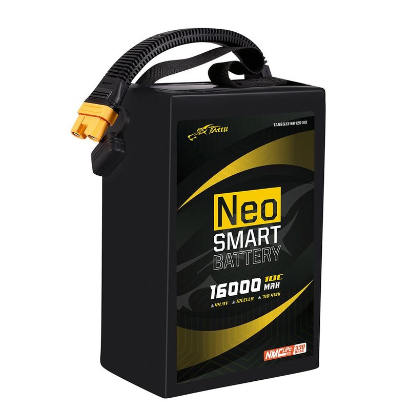 Tattu 16000mAh 12S 10C 44,4V smart LiPo-batteri – AS150U-F kontakt – Neo (Compact)
