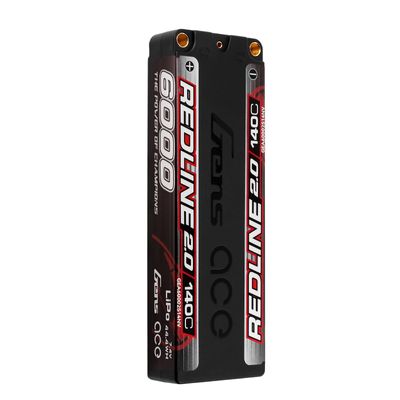 Gens ace 6000mAh 2S 140C 7,4V LiPo-batteri – 5,0mm bullet – Redline
